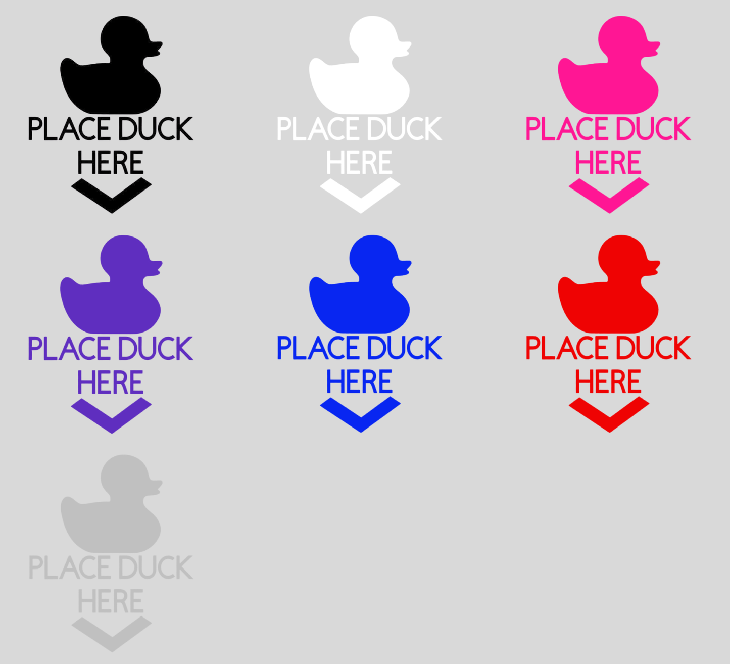 Place Duck Here Decal