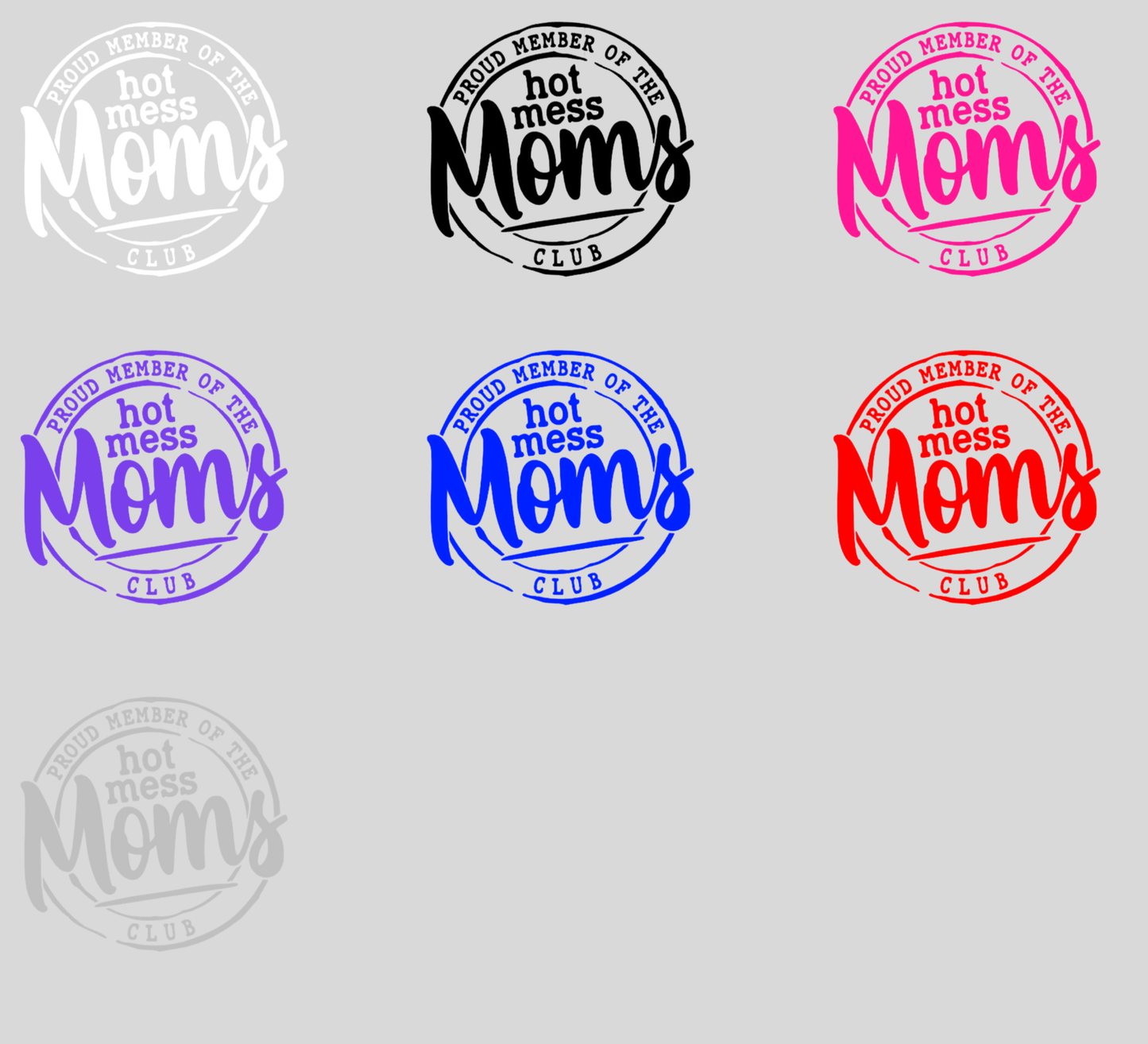 Hot Mess Moms Club Decal