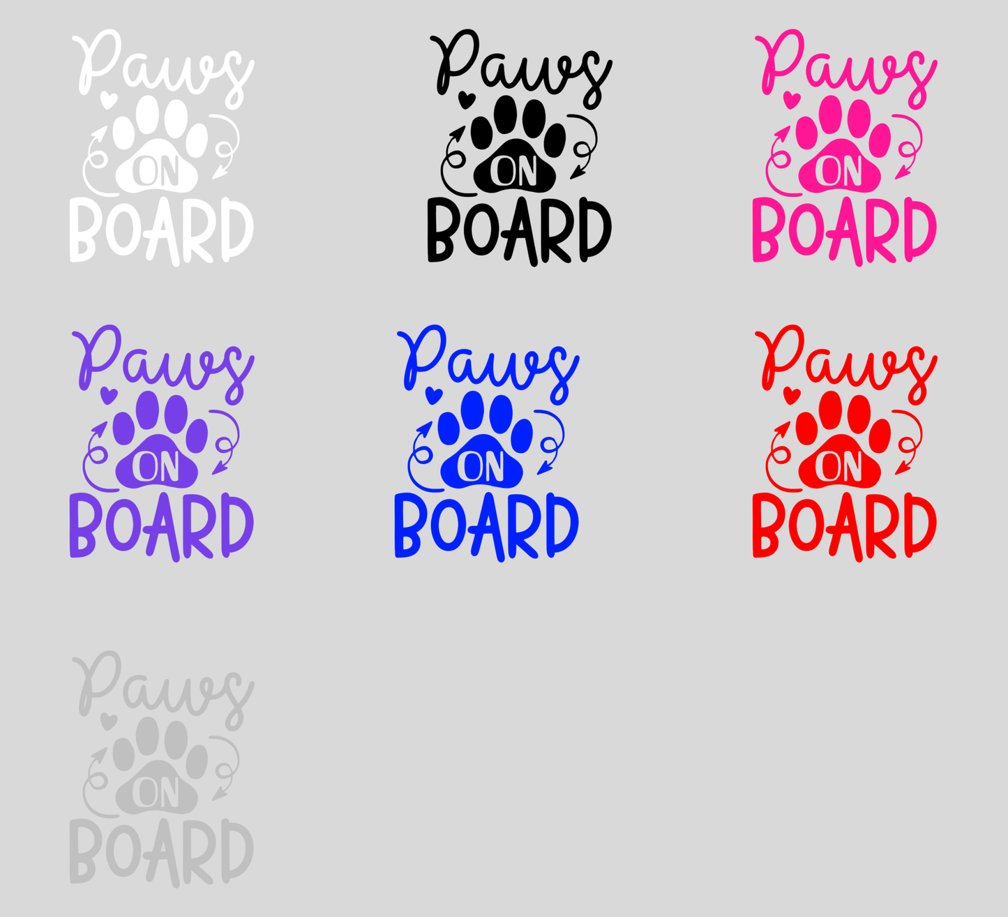 Paws on Board Decal