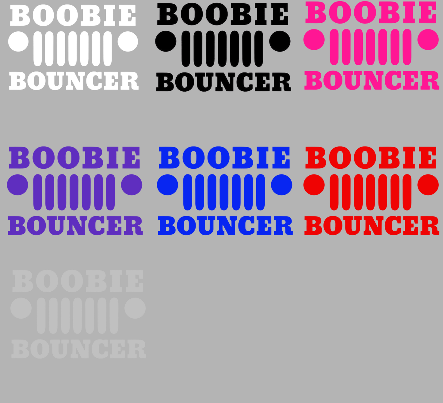 Boobie Bouncer "Grill" Decal