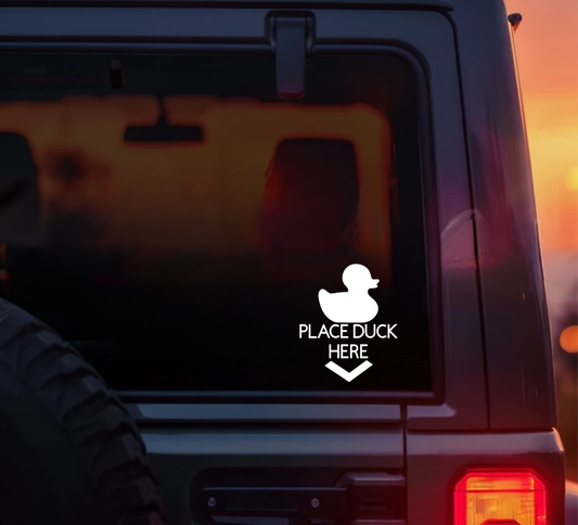 Place Duck Here Decal