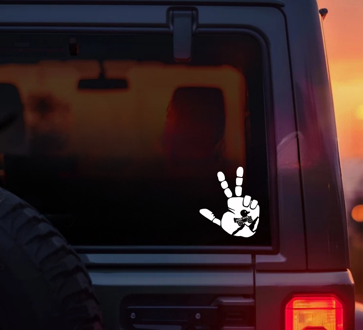 Jeep Wave with Duck Decal