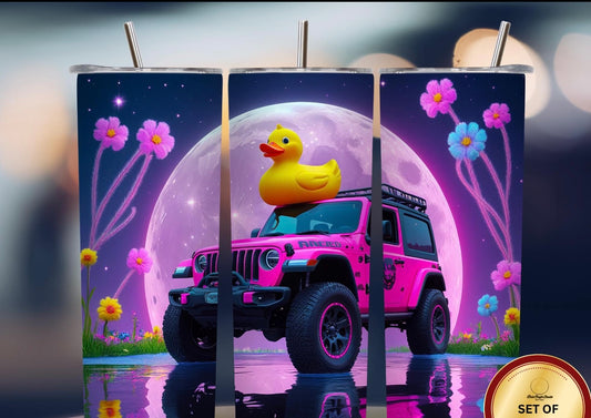 SUV Duck Tumbler Pink