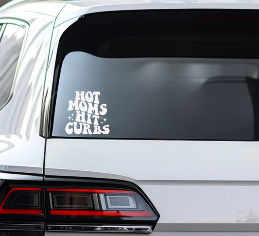 Hot Moms Hit Curbs Decal