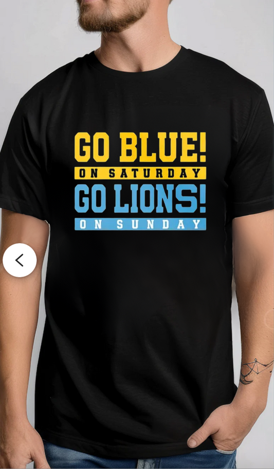 UofM And Lions T-shirt