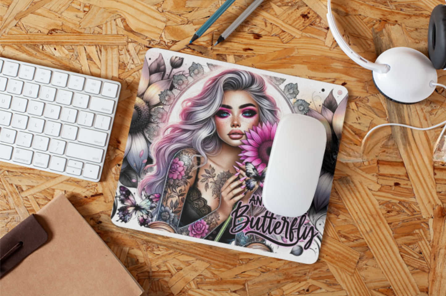 Mouse Pad (Anti-Social Butterfly)