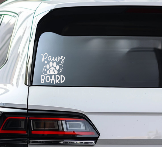 Paws on Board Decal