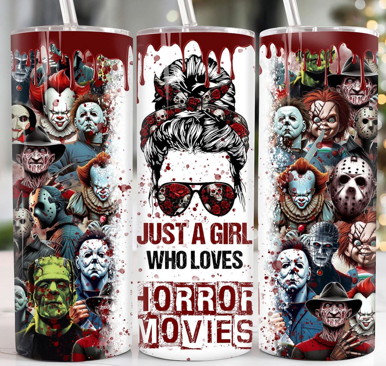 Just A Girl Horror Tumbler