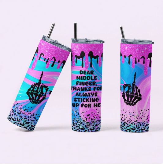 "Dear middle finger" Tumbler